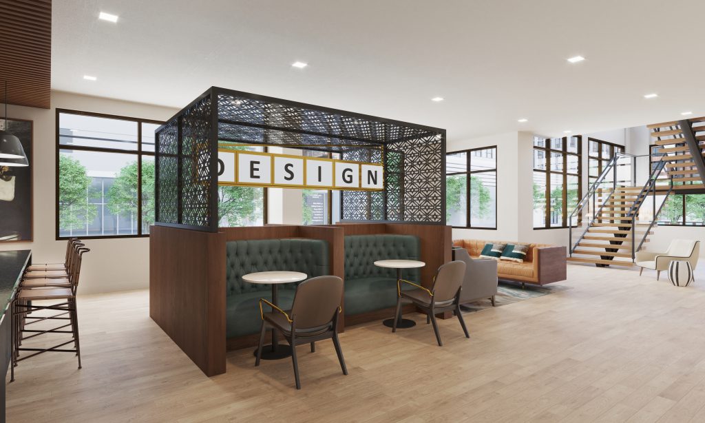 Innovative lounge render at Rye SoBo